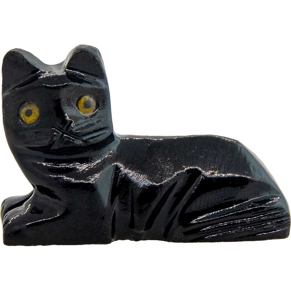 Spirit Animal 1.25-inch Cat Black Onyx