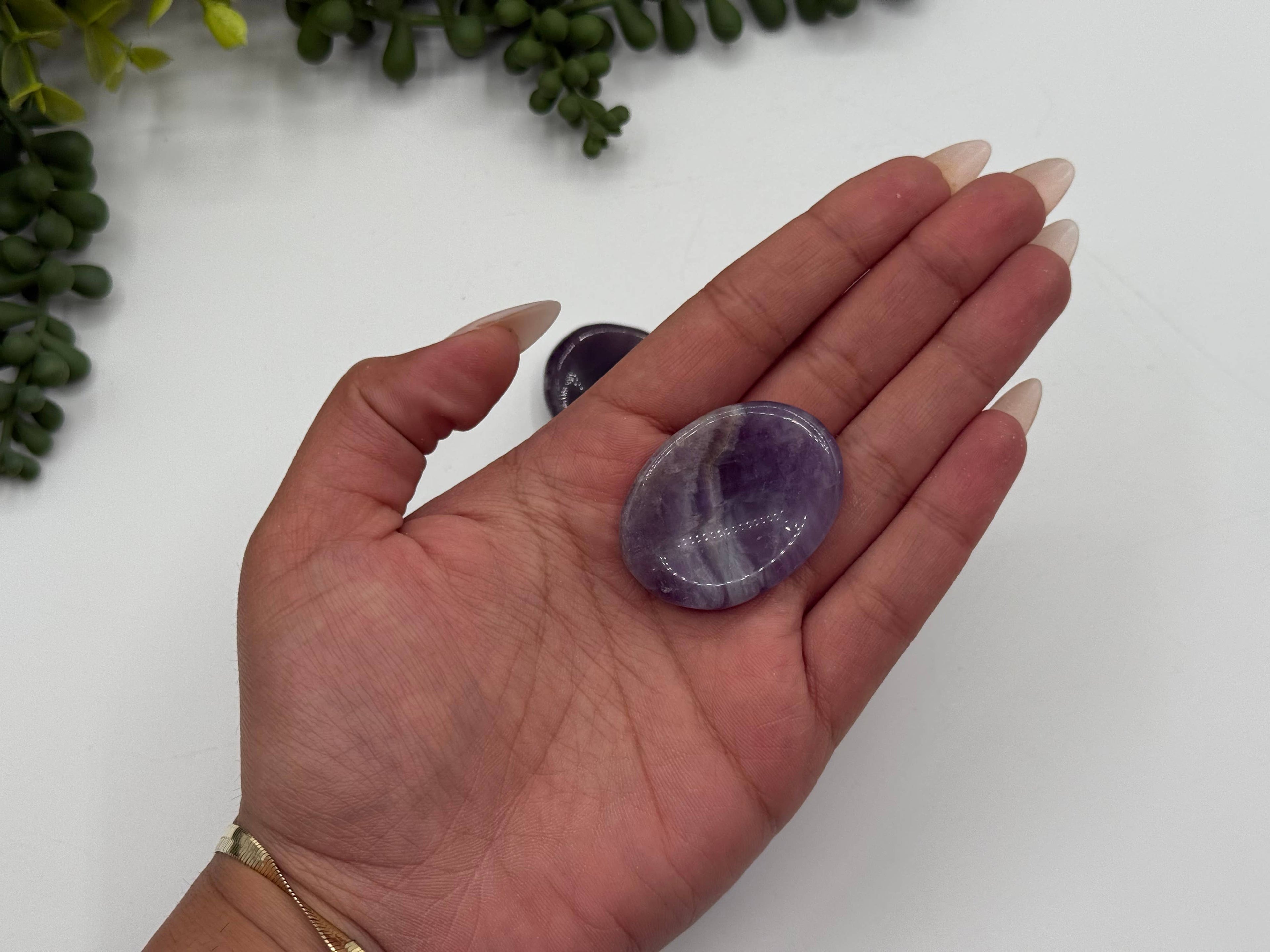 Amethyst Worry Stones 40x30x8mm