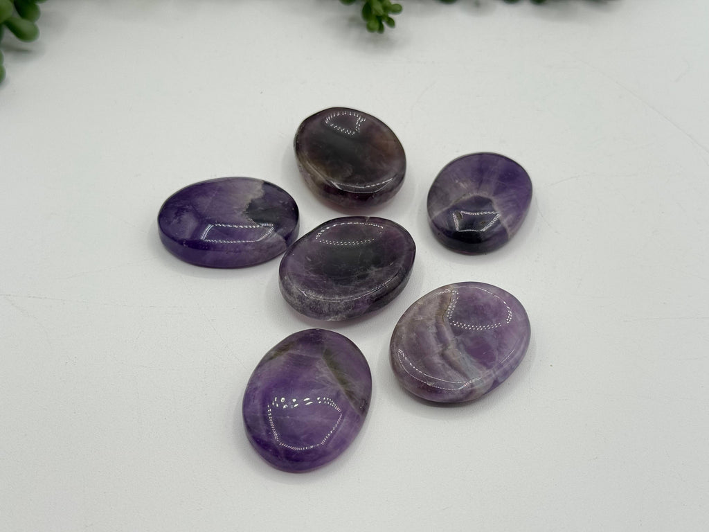 Amethyst Worry Stones 40x30x8mm