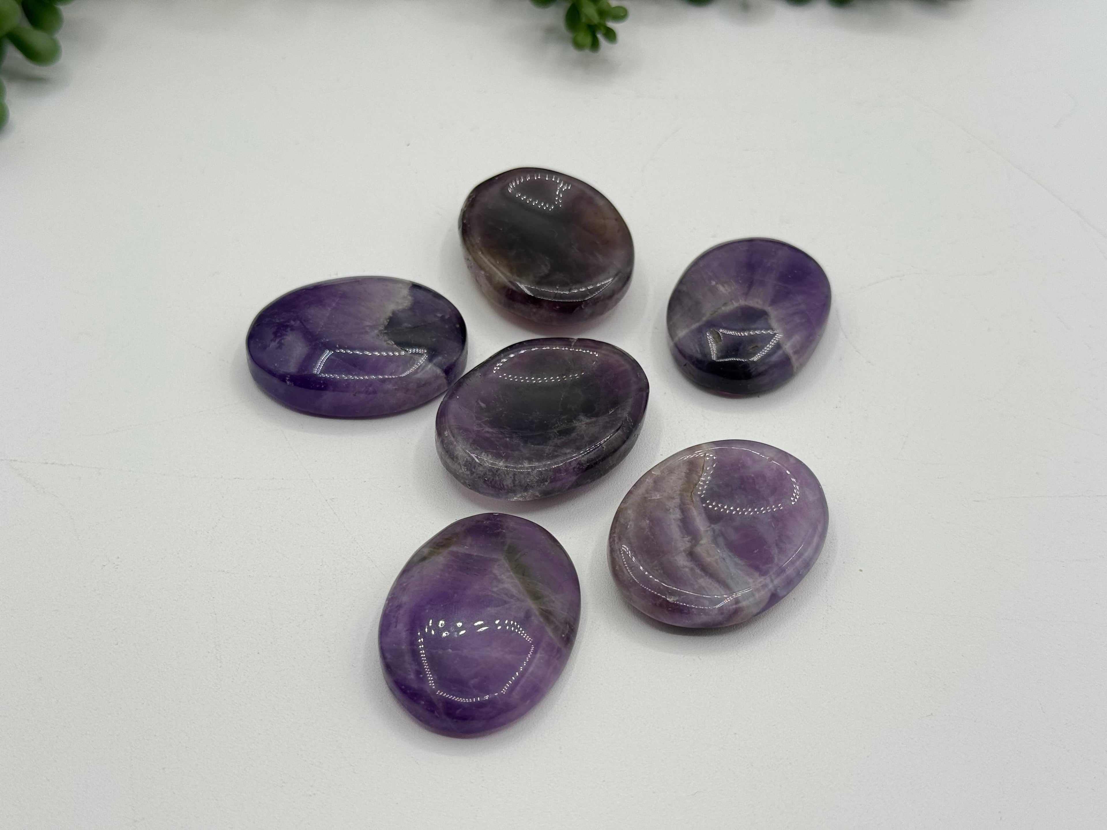 Amethyst Worry Stones 40x30x8mm