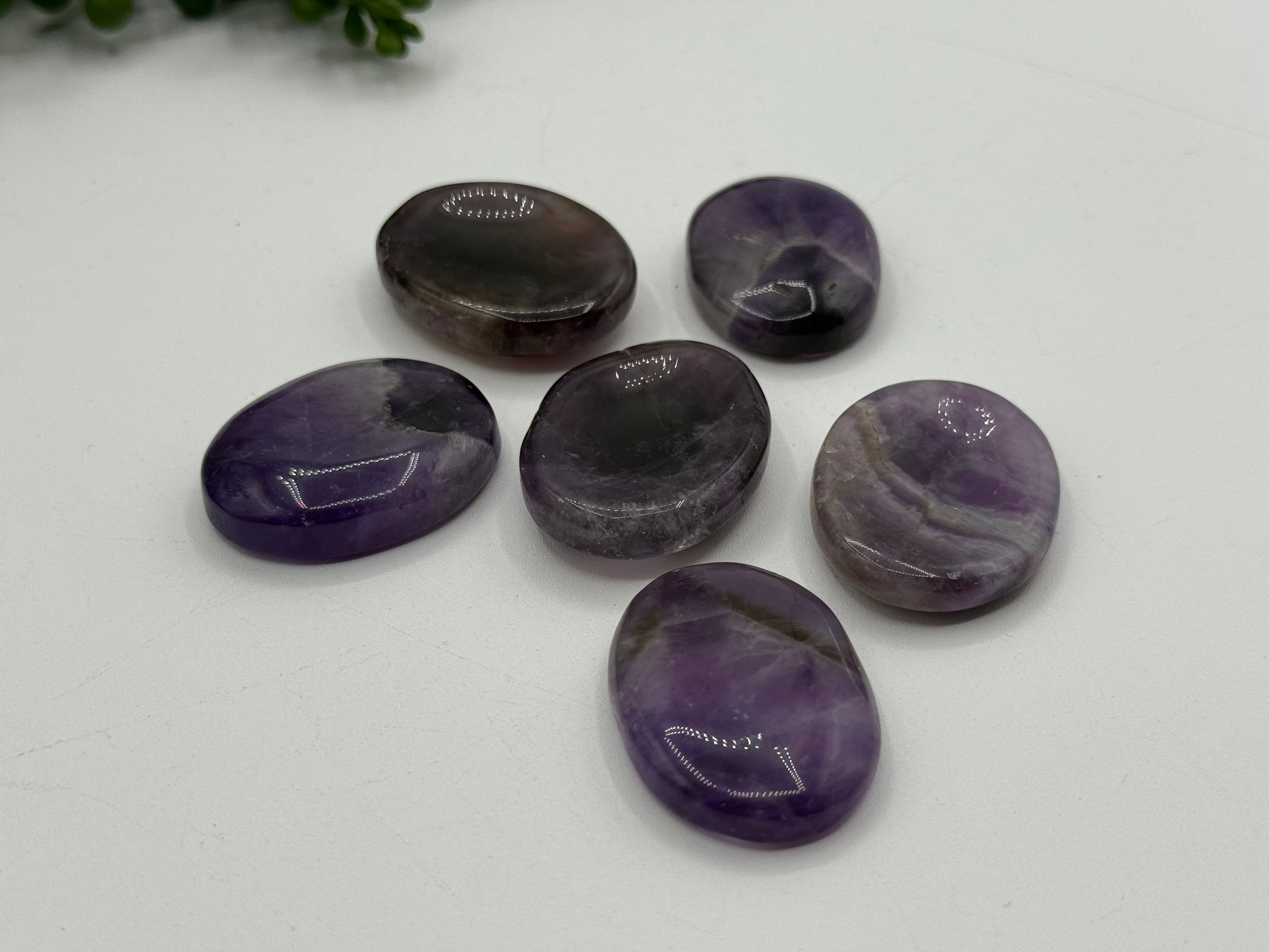 Amethyst Worry Stones 40x30x8mm