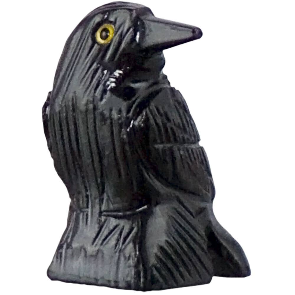 Spirit Animal 1.25-inch Raven Black Onyx (Pack of 5)