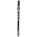 Magick Wand - Amethyst Point w/ Silver Triple Moon