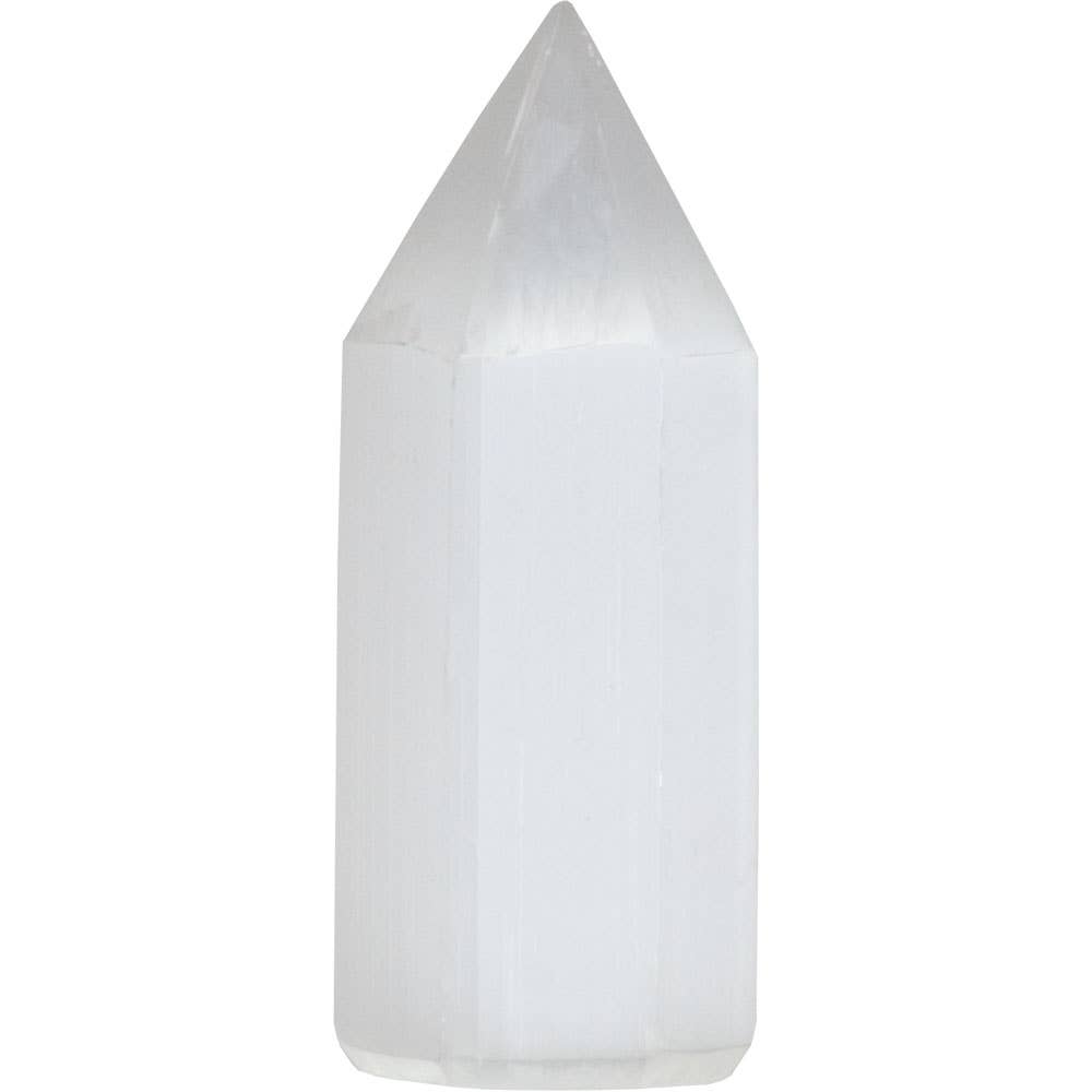 Gemstone Carving Generator Point White Selenite