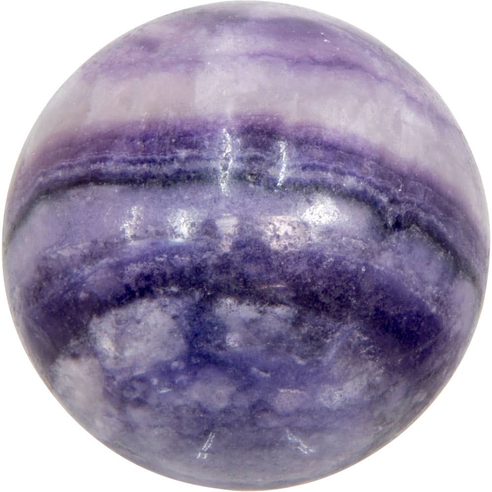 Gemstone Sphere - Rainbow Fluorite with metal stand