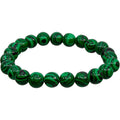 Malachite Elastic Bracelet 8mm Round Beads (Reconstituted)