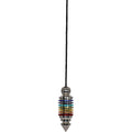 Metal Pendulum Layered Rings - 7 Chakra Silver