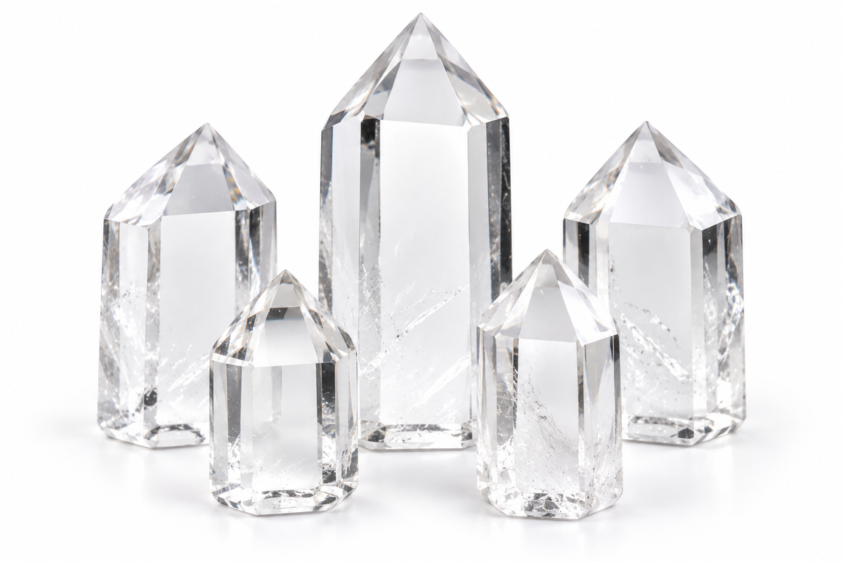 Clear Quartz Polished Points Grade A (Brazil)