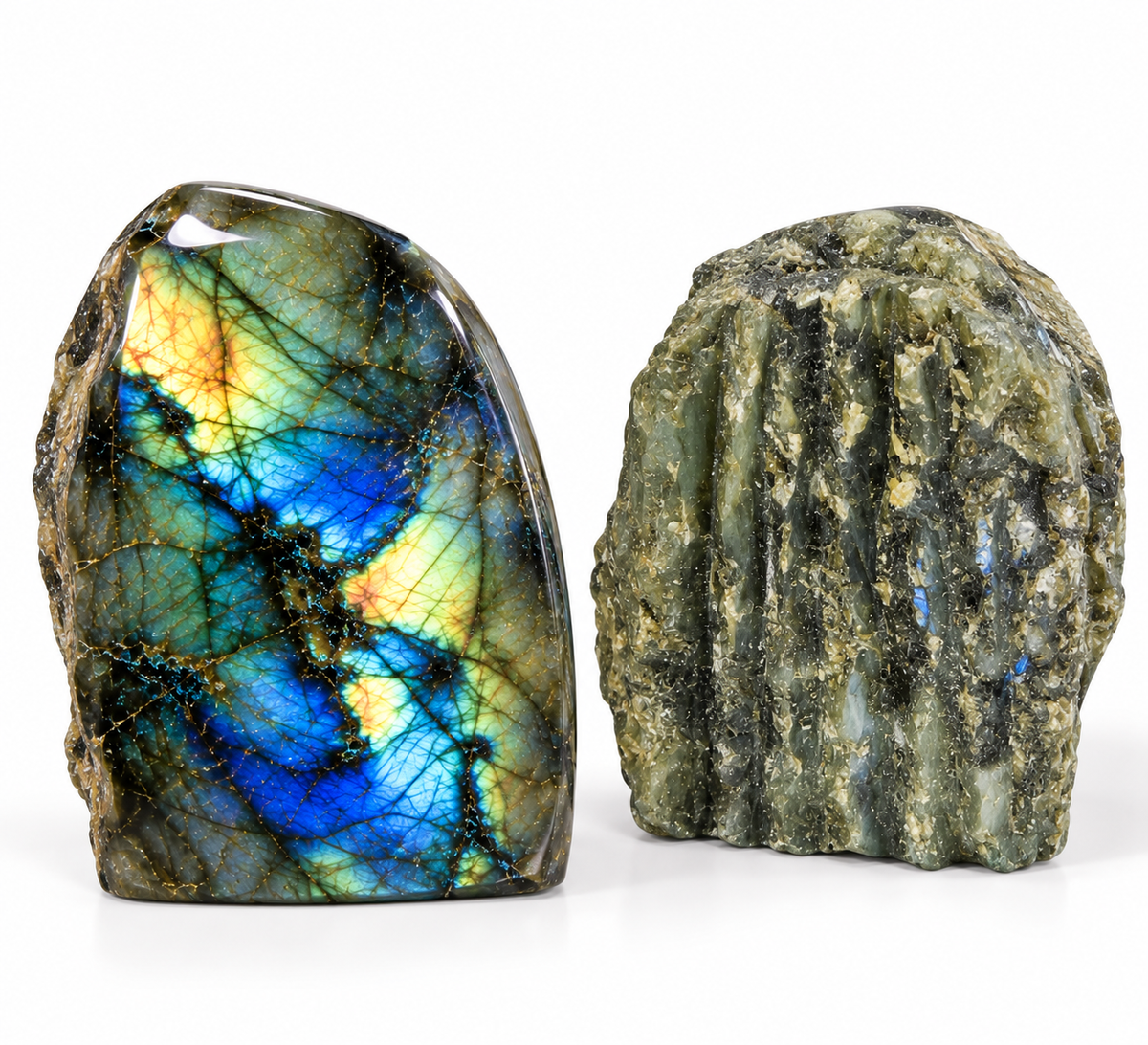 Labradorite One Side Polished Cut Base