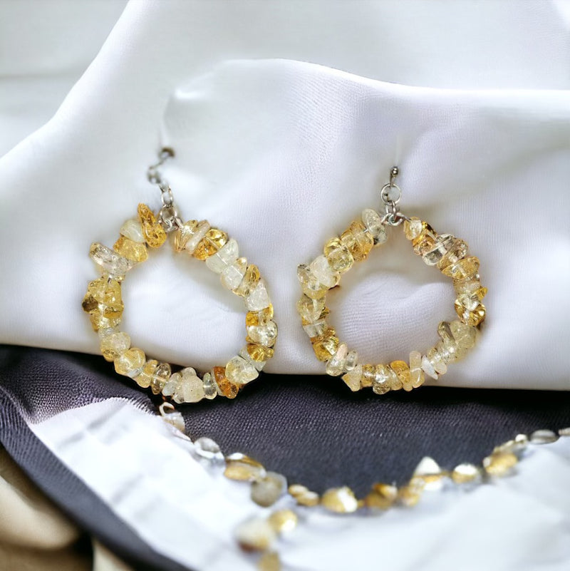 Citrine Hoop Earrings