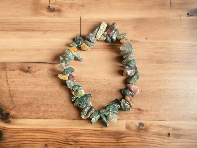 Bloodstone Chip Bracelet