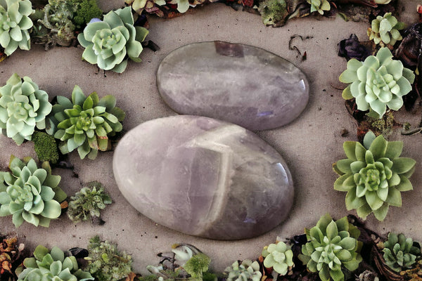 Chevron Amethyst Palm Stone