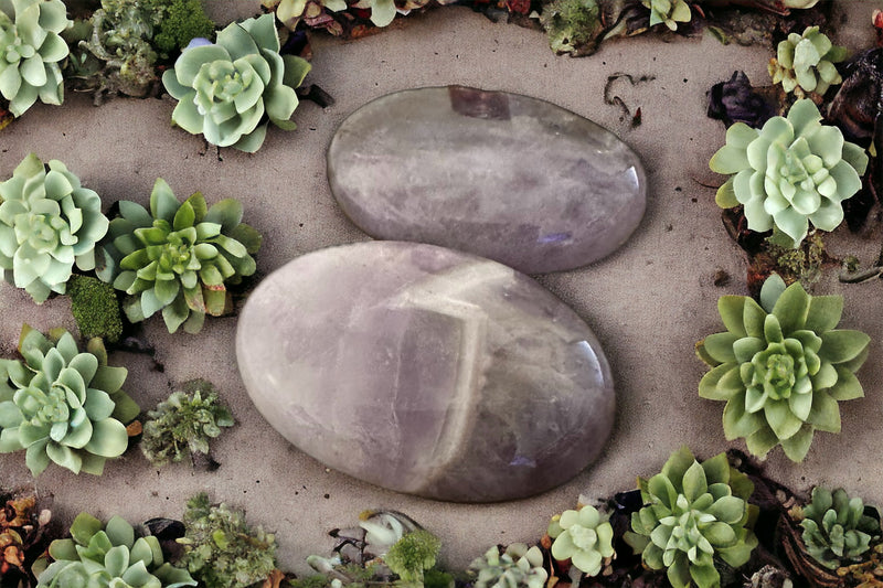 Chevron Amethyst Palm Stone