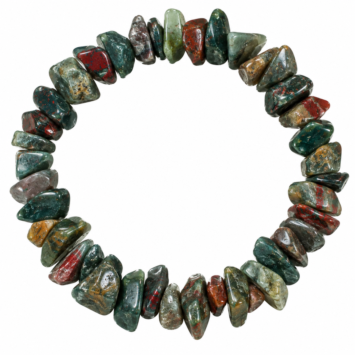 Bloodstone Chip Bracelet