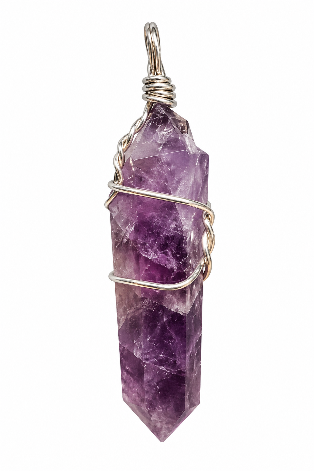 Amethyst Necklace Point