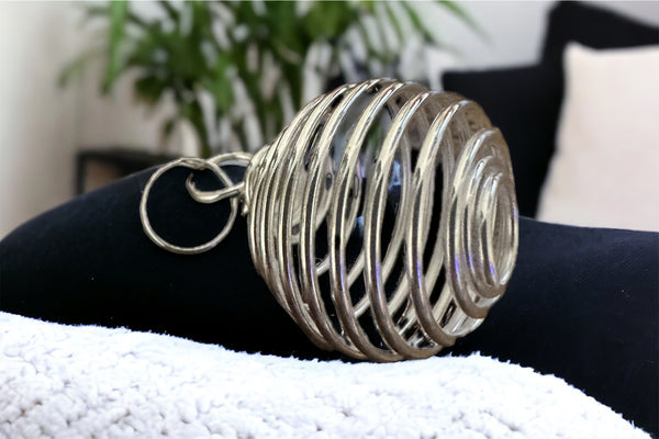 Nickel Plated Medium Empty Stone Cage