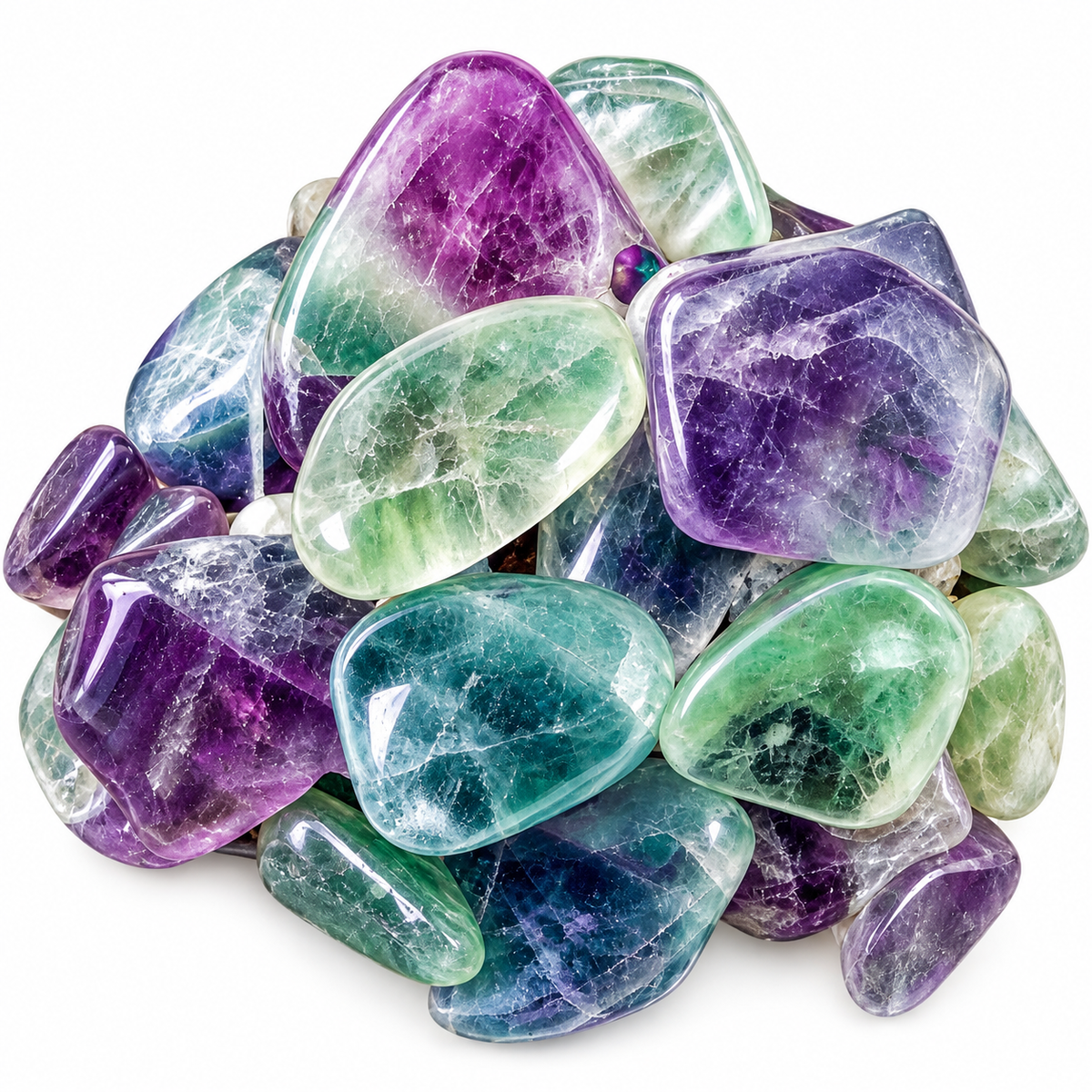 Rainbow Fluorite Chip Magnet