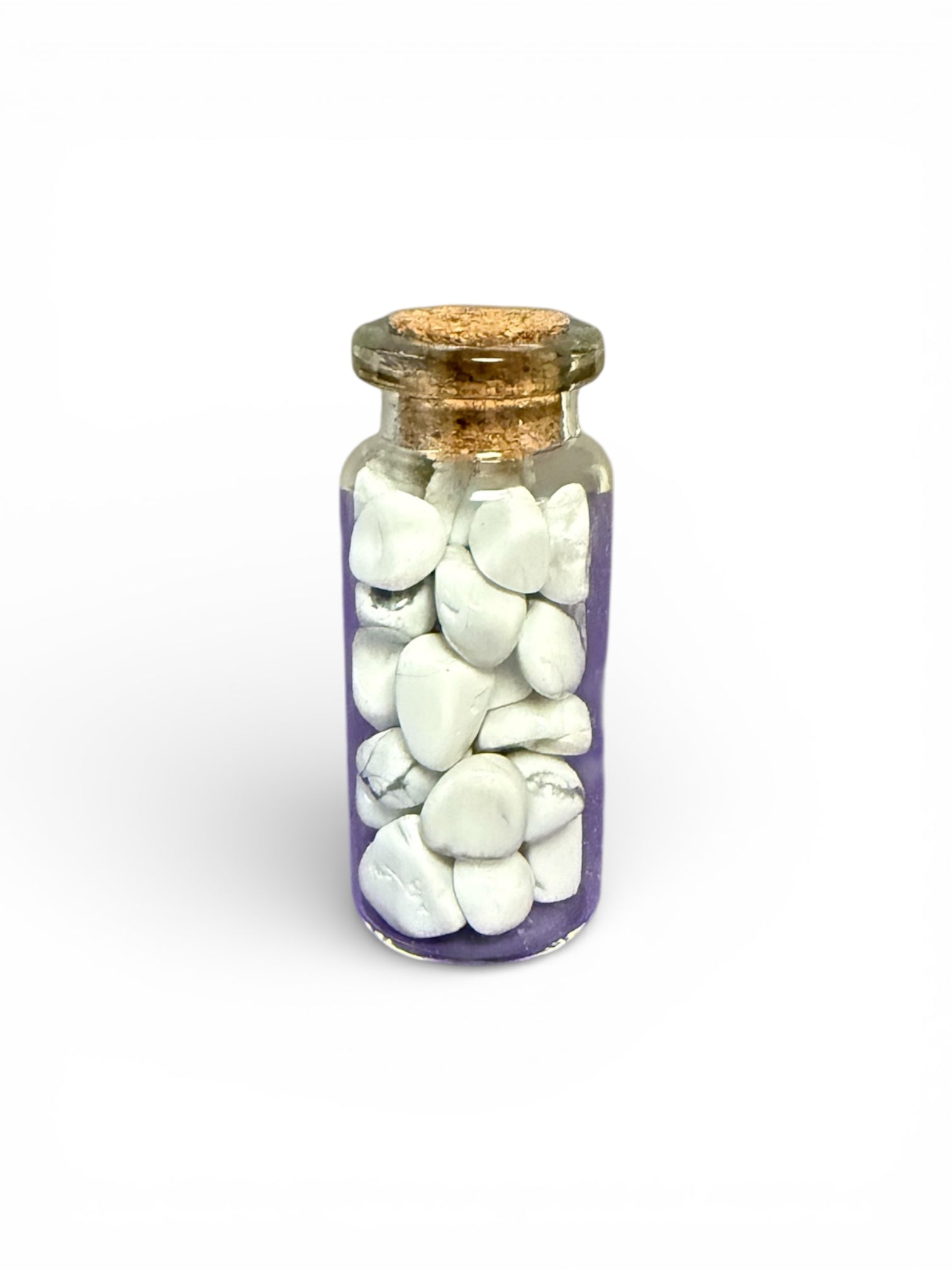 Howlite, .33 oz. glass charm bottle