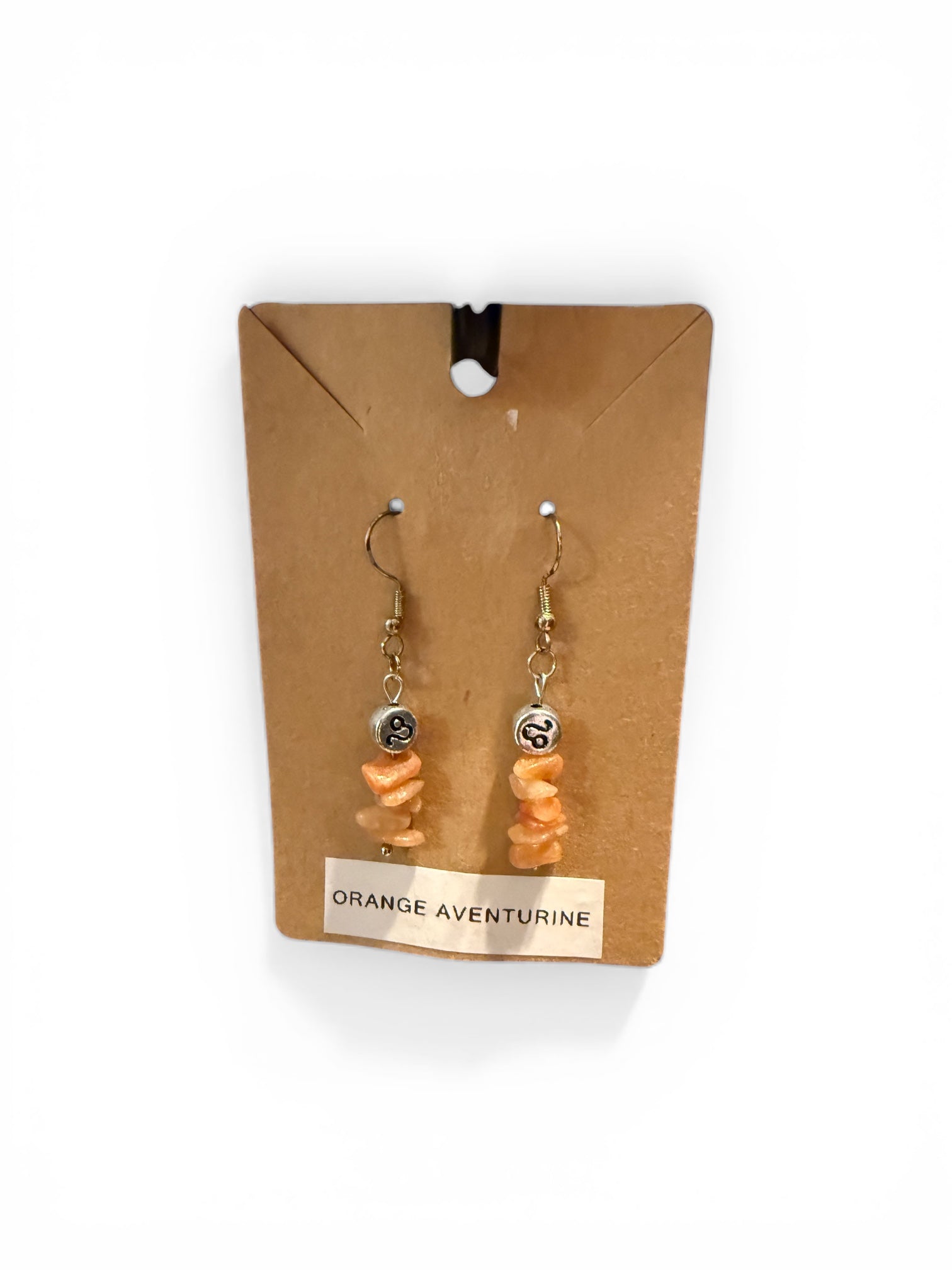 Leo Orange Aventurine Earrings