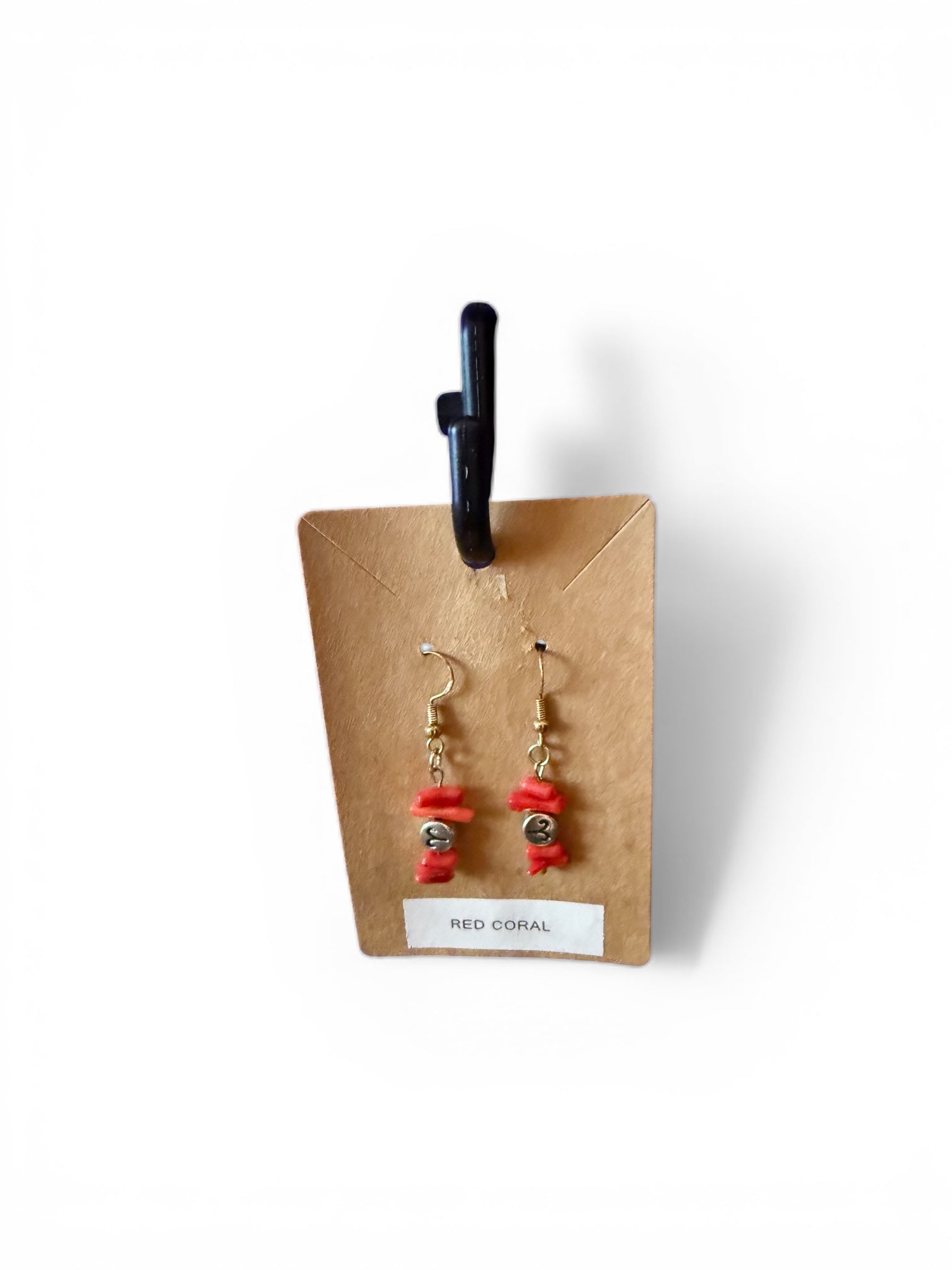 Aries Red Coral Earrings