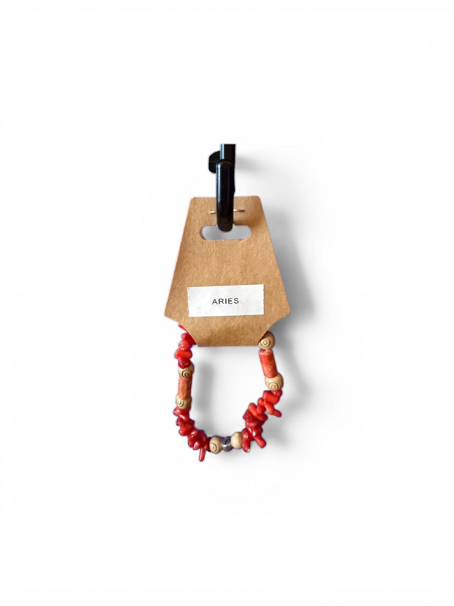 Aries Red Coral and Wood Bracelet