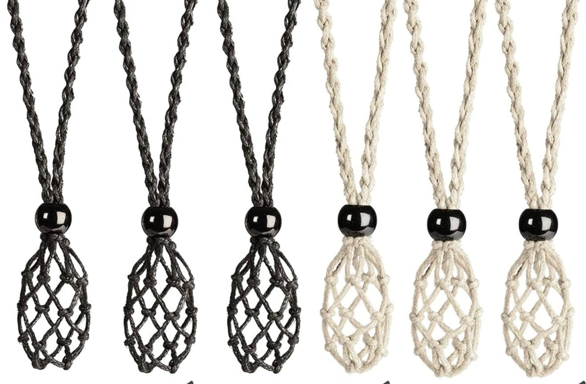 Hand woven crystal holder necklace- Stone Not Included