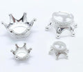 Silver Plated Crown Gemstone Sphere Stand