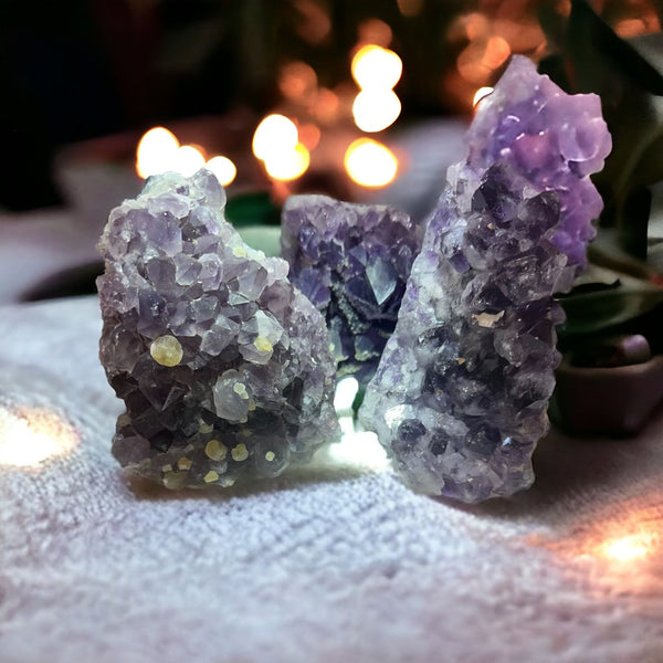 Amethyst Druzy Cut Base (Unpolished)