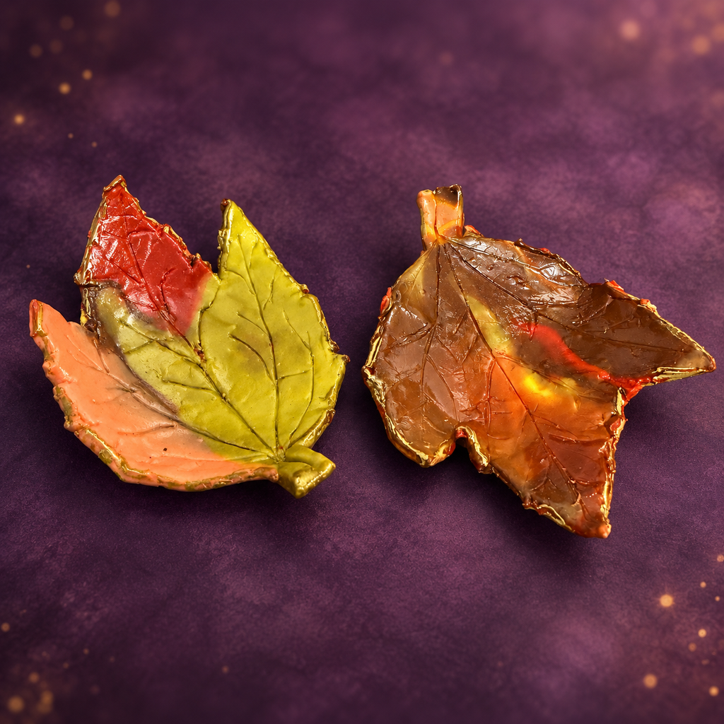 Handcrafted Enchanted Leaf Trinket Trays