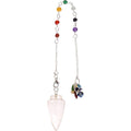 Pendulum Chakra Chain Curved Clear Quartz